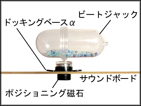 シェーカーを固定するポジショニング磁石